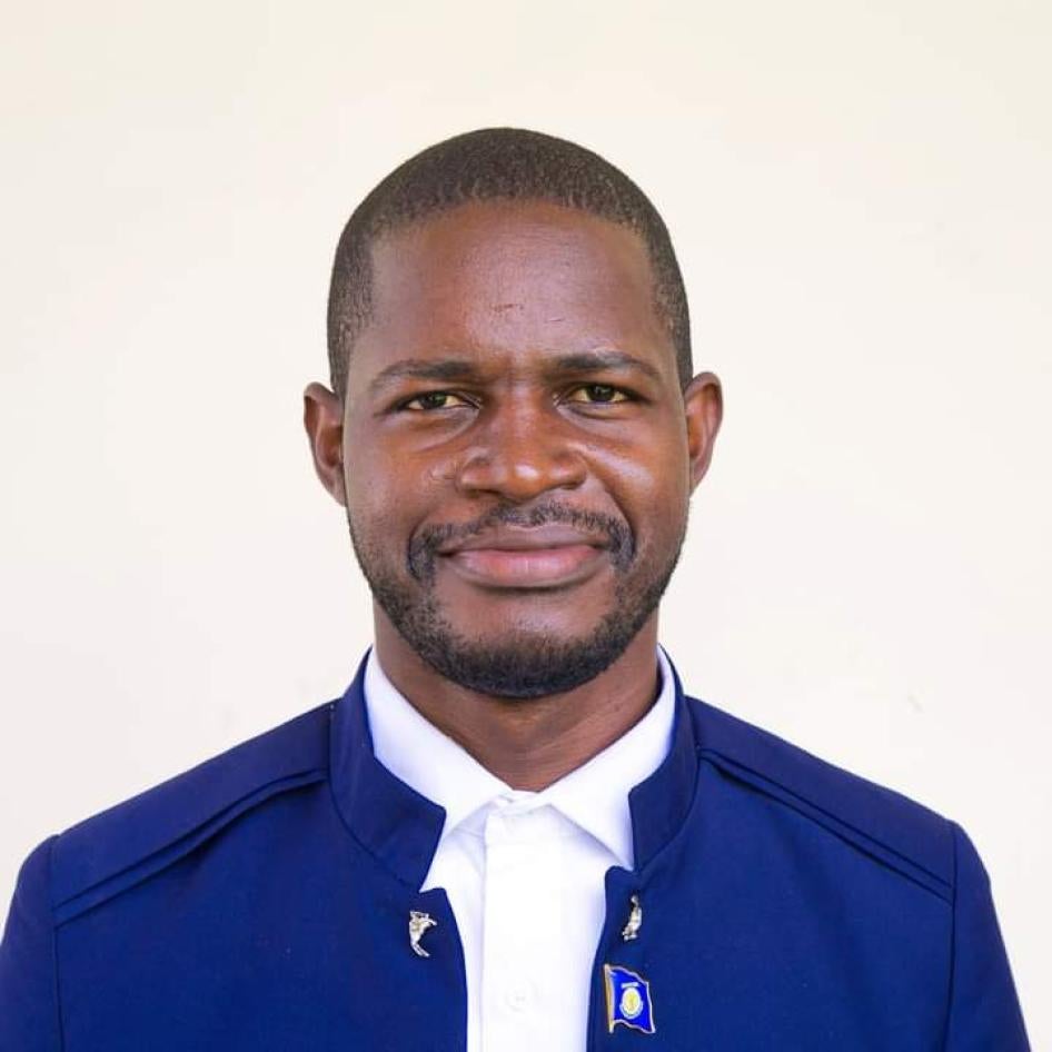 Lens Omelonga, un membre de l'opposition, photographié à Kinshasa, en République démocratique du Congo, le 9 février 2023.