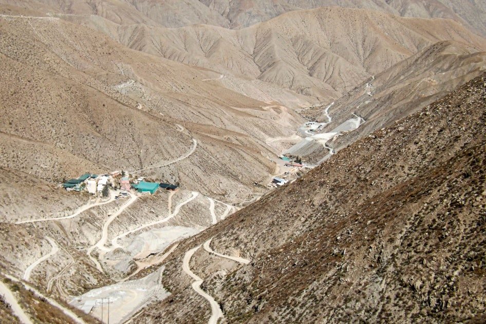Mina La Esperanza, donde murieron al menos 27 personas en el distrito de Yanaquihua, en Arequipa, al sur de Perú, el 7 de mayo de 2023