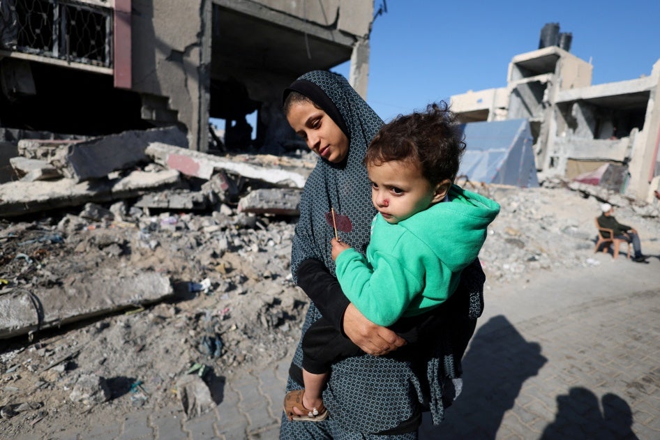 Displaced Palestinians in Rafah, Gaza, December 31, 2023.