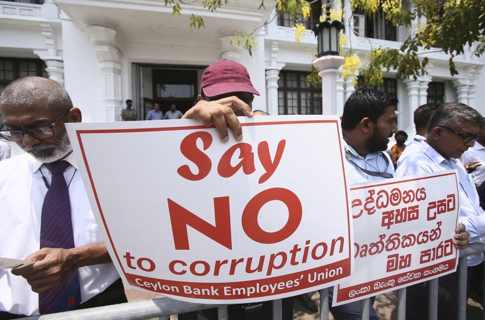 Protesters in Colombo, Sri Lanka, March 14, 2023. 