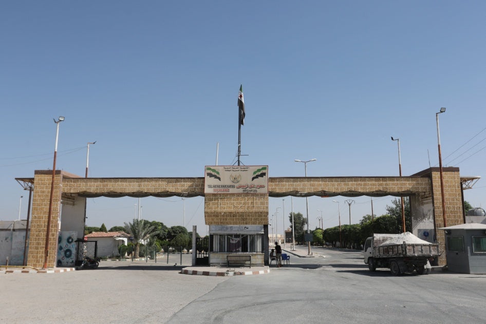 The Tel Abyad border crossing in northern Raqqa, Syria, pictured on October 6, 2022. 