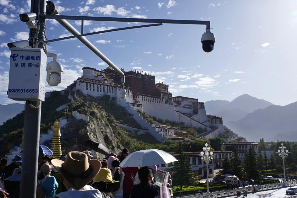 Surveillance cameras installed in Lhasa, Tibet Autonomous Region, June 27, 2025. 