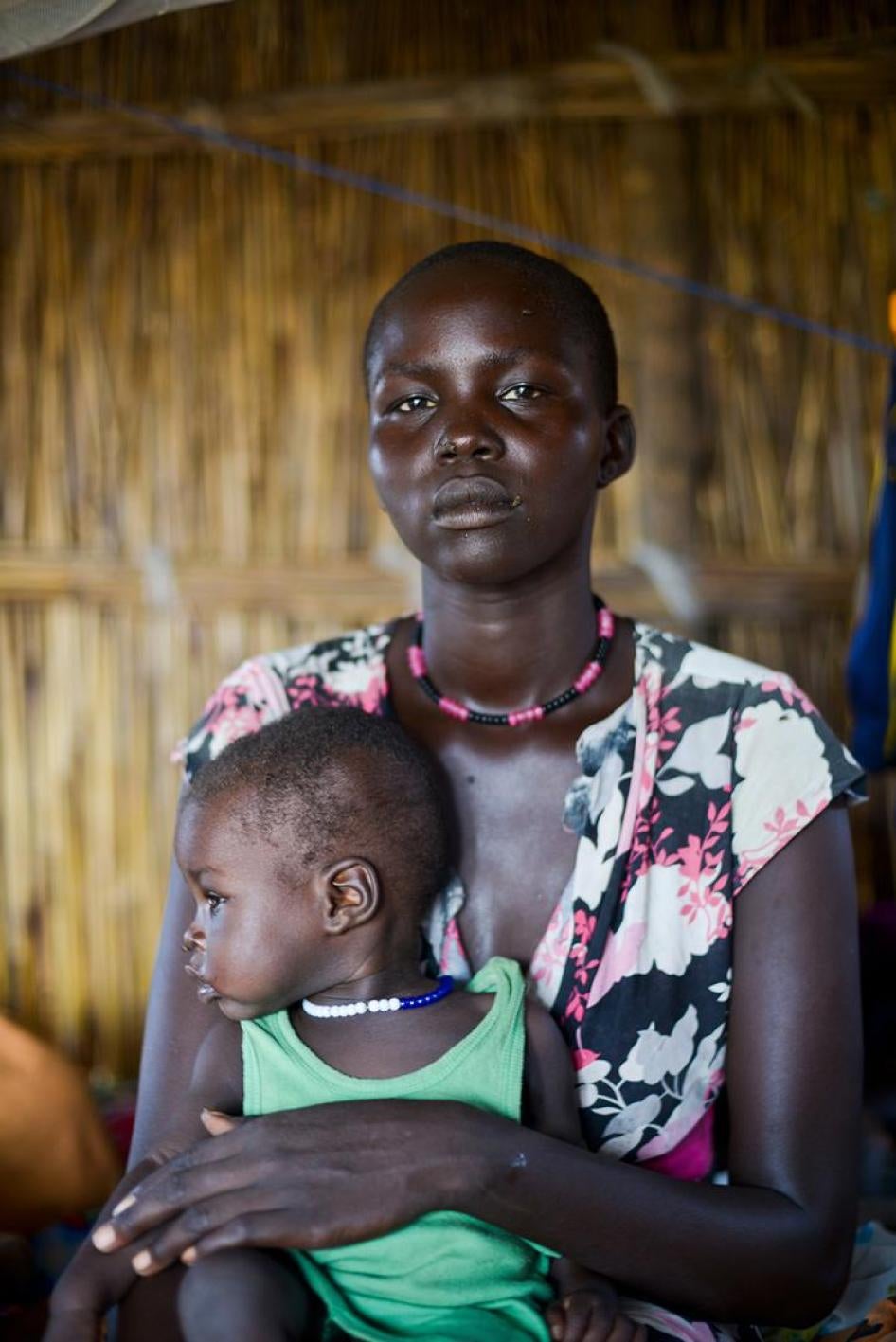 Nyacour and her daughter were forced to flee to the UNMISS camp near Bentiu after Bul fighters burned down her home and beat her, when they attacked Koch county in May 2015. Her husband is still hiding in the bush.  