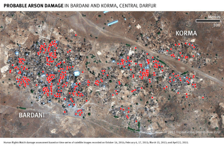 Central Darfur BARDANI Damage Focus Map
