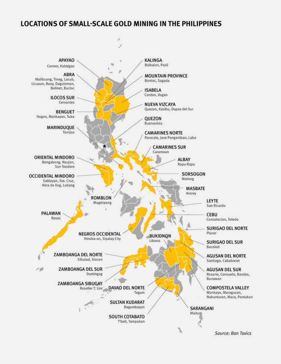 locations of small-scale mines in philippines