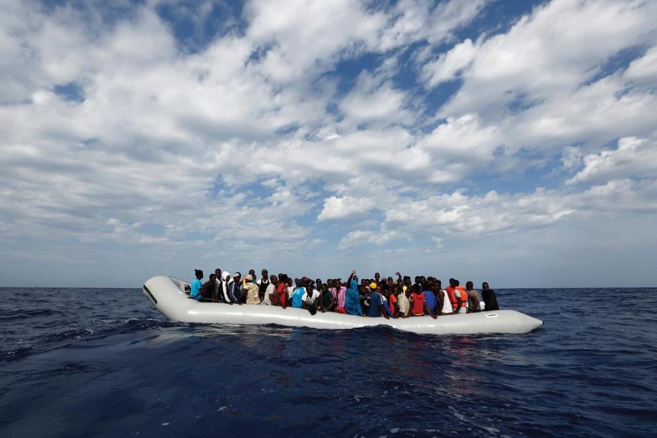 migrants in the Mediterranean 