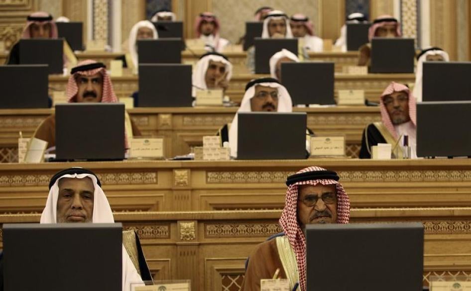 Members of the Saudi advisory Shura Counci