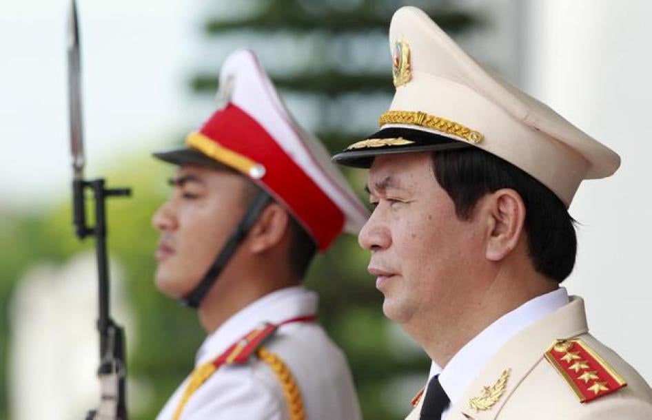 Vietnam's Public Security (Police) Minister General Tran Dai Quang at the National Convention Center in Hanoi on August 18, 2015.0