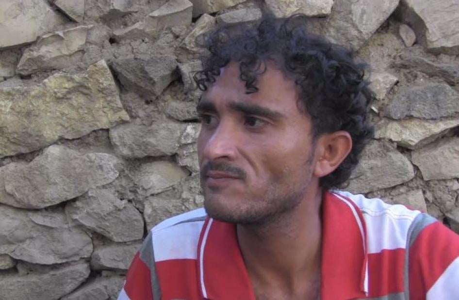 Walid al-Ibbi survived the May 5, 2015 coalition bombing of his home that killed 27 members of his family. 