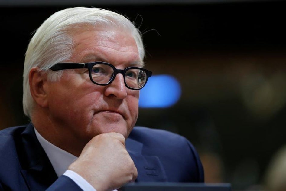 German Foreign Minister Frank-Walter Steinmeier waits to address the Parliamentary Assembly of the Council of Europe in Strasbourg, France, October 13, 2016.
