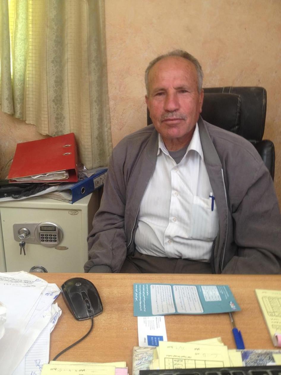 Ahmed Thawabte, quarry owner. He has been unable to quarry since a March 21 raid by the Israeli military.  