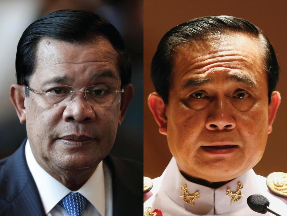 Prime Ministers Hun Sen and Prayut 