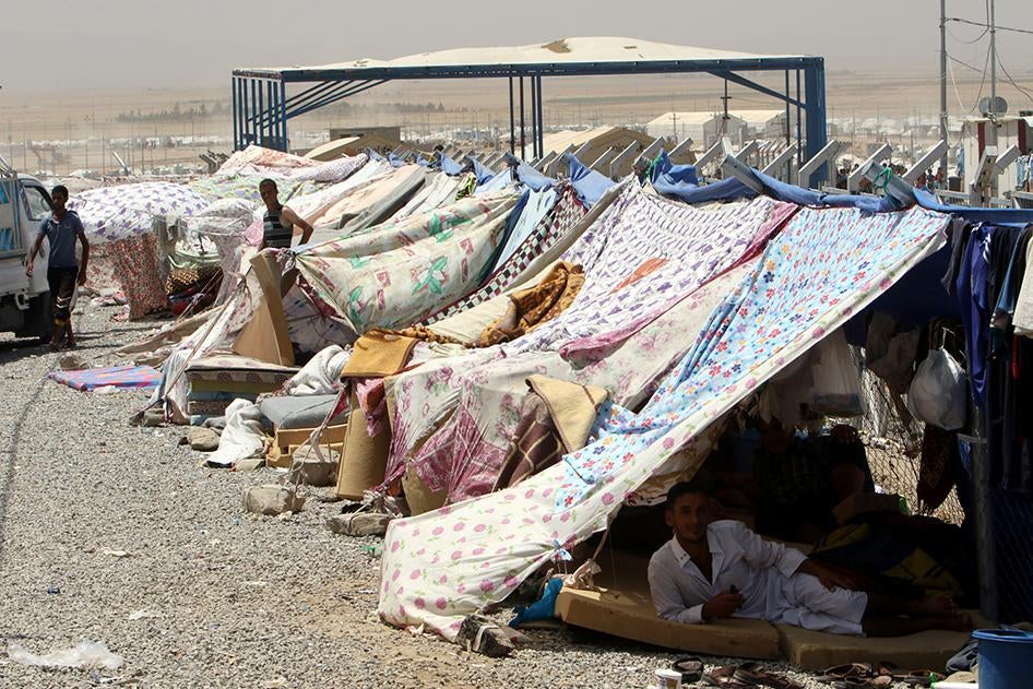 A camp for displaced persons who fled from the extremist group Islamic State, or ISIS, in the Makhmour area near Mosul, Iraq, June 17, 2016. Picture taken June 17, 2016. 