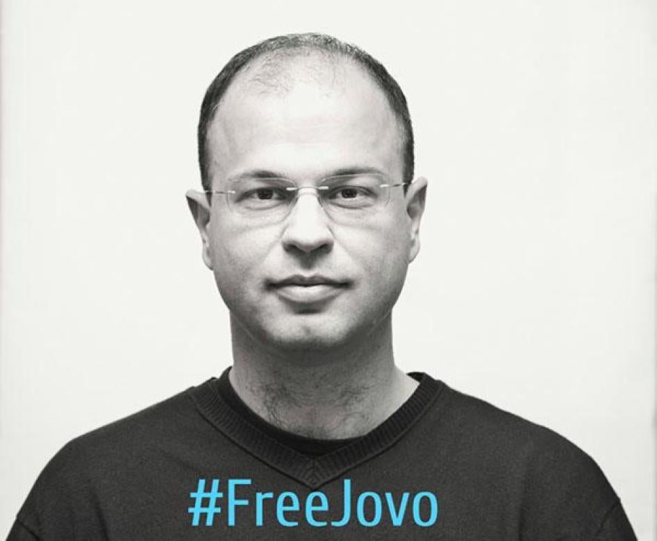 Detained Montenegrin investigative journalist Jovo Martinović.