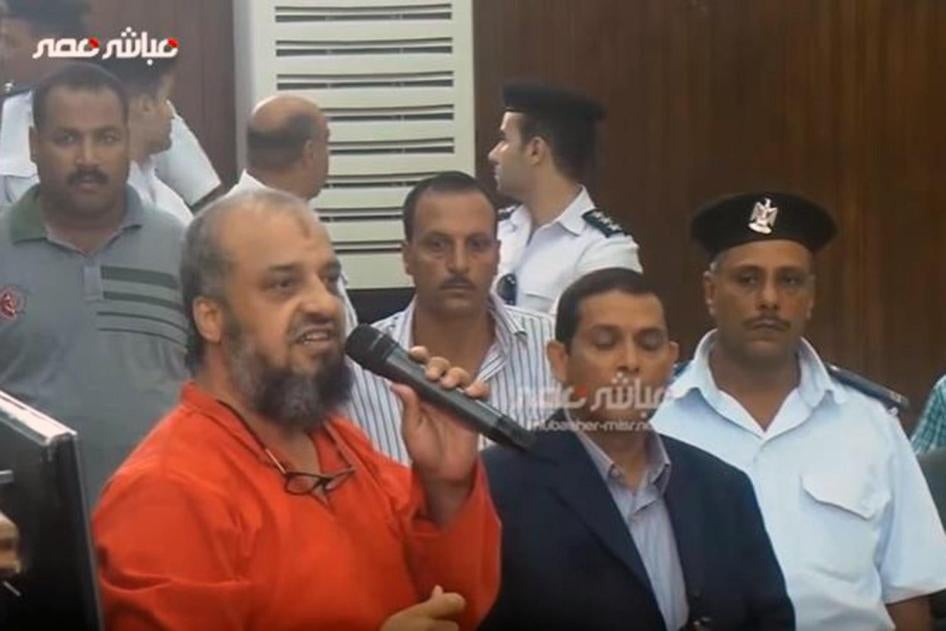Mohamed al-Beltagy, a Muslim Brotherhood official and leader of the Freedom and Justice Party, told a judge that he had been forced to strip in front of high-ranking Interior Ministry officials, who were filming him, as punishment for filing a complaint a