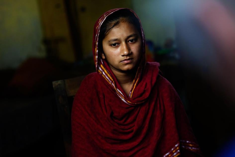 Bibi, age 17, married at about age 11. After marrying, she was forced to quit school. Bibi said she returned to live with her parents because her husband physically abused her. A local village council would have to decide whether Bibi will return to her h