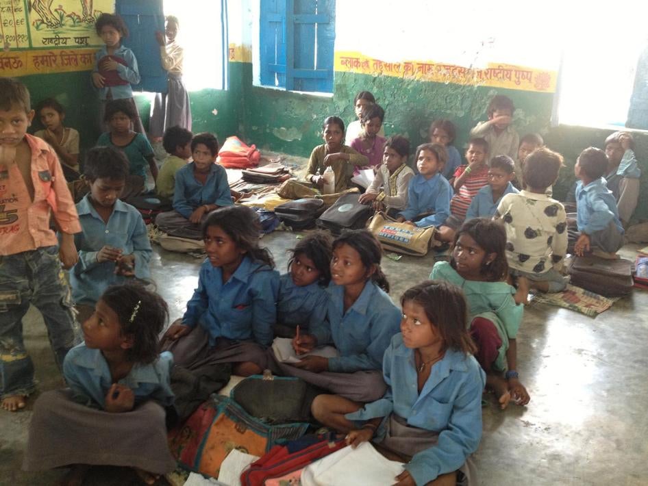 Children from the Ghasiya tribe say they are called “dirty” and are discriminated against by the teachers and other students at a primary school in Sonbhadra district, Uttar Pradesh. All children from the tribe are enrolled in the same grade and sit in th