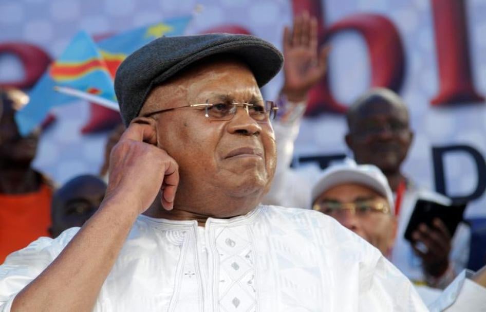 Congolese opposition leader Etienne Tshisekedi attends a political rally in the Democratic Republic of Congo's capital Kinshasa, July 31, 2016. 