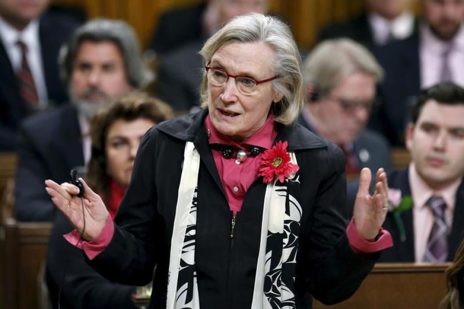 Canada's Indigenous Affairs Minister Carolyn Bennett speaks during Question Period in the House of Commons on Parliament Hill in Ottawa, Canada, February 24, 2016.
