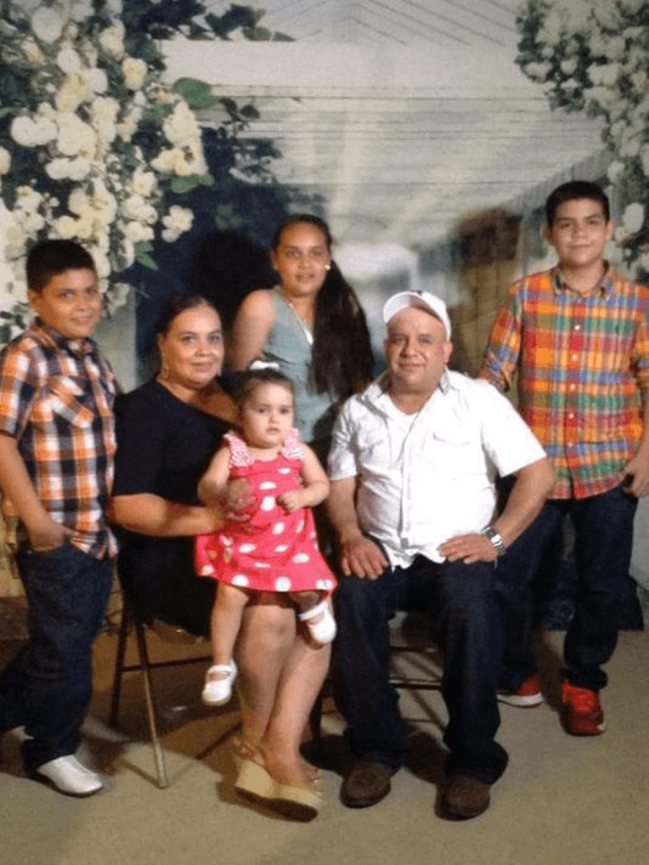 Maribel Trujillo Diaz pictured (seated, left) with members of her family. 