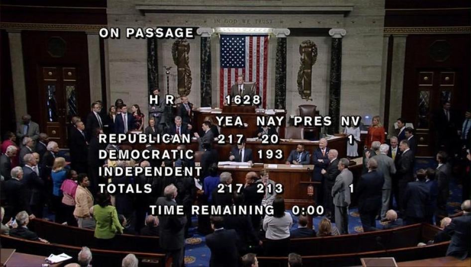 The floor of the U.S. House chamber is shown in this video grab as the House of Representatives voted on the American Healthcare Act, to repeal major parts of Obamacare and replace it with the Republican healthcare plan, on Capitol Hill in Washington, U.S