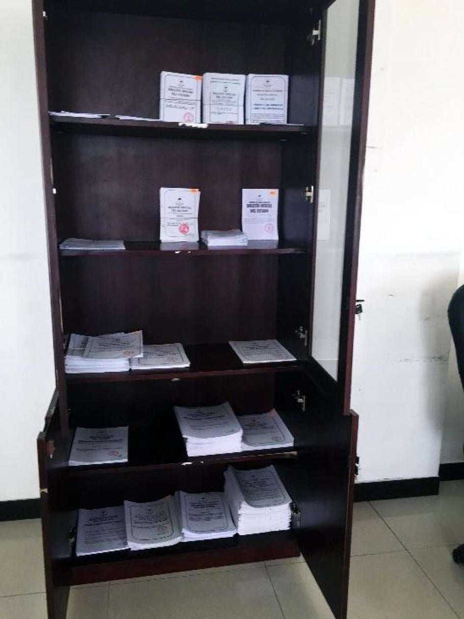 Equatorial Guinea has no comprehensive online legal database or library, but hard copies of many laws can be purchased at certain government offices. Above are law pamphlets available for sale at the Delegation for Foreign Affairs in Bata.