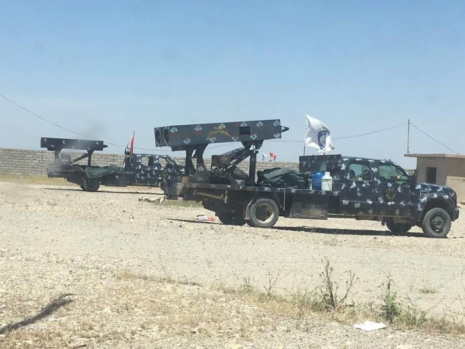 Two Emergency Response Division IRAM launchers in Badoush, May 2017. 