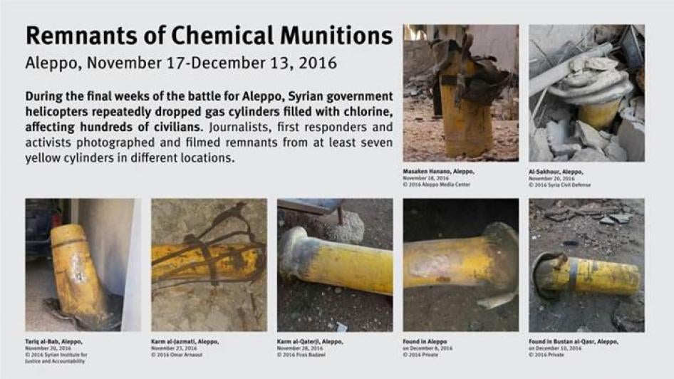 Remnants of chemical munitions. 