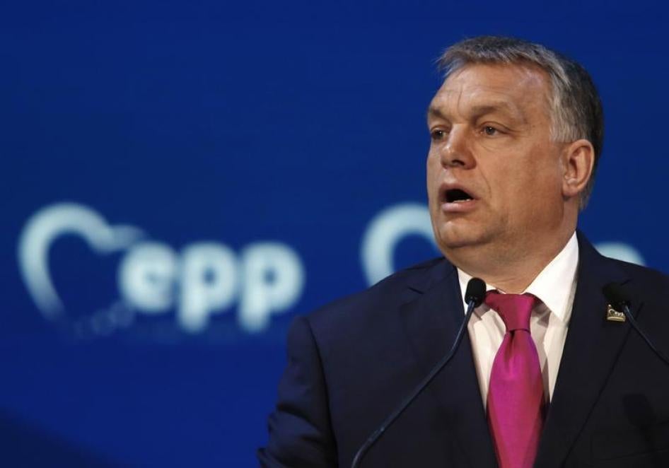 Hungarian Prime Minister Viktor Orban takes part in a European People Party (EPP) summit in St Julian's, Malta, March 30, 2017.