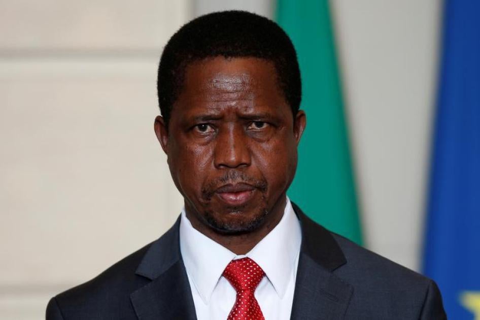 Zambia's President Edgar Lungu attends a signing ceremony at the Elysee Palace in Paris, France, February 8, 2016.
