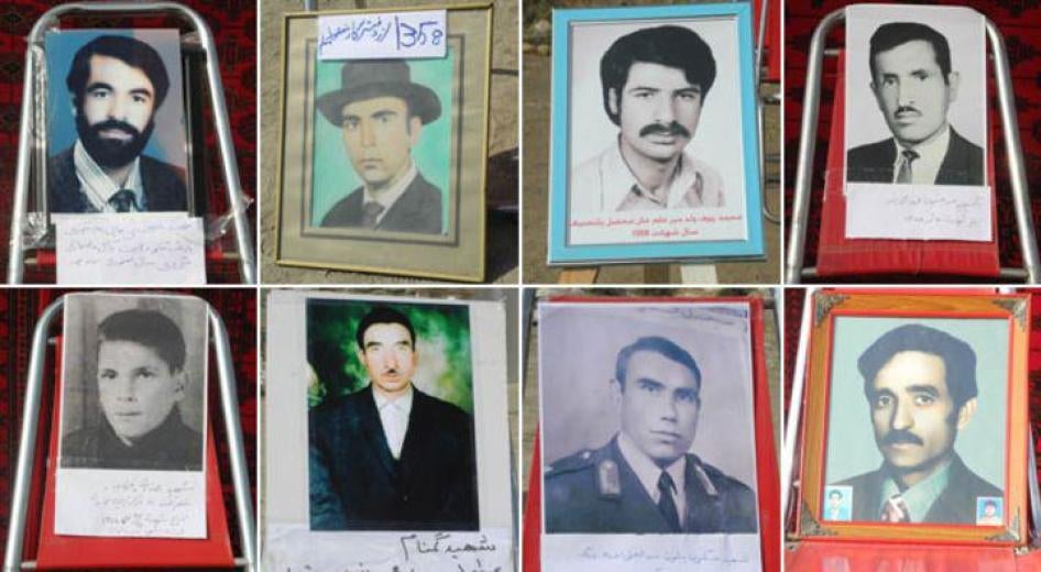 Photos of some of the victims of enforced disappearances in Afghanistan following the communist coup of 1978.  