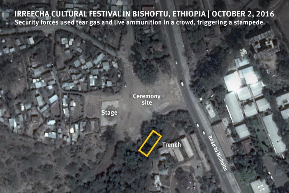 Satellite imagery showing the Ireecha cultural festival 
