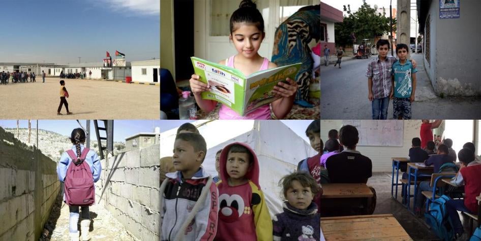 土耳其、黎巴嫩和约旦的叙利亚儿童与学校。