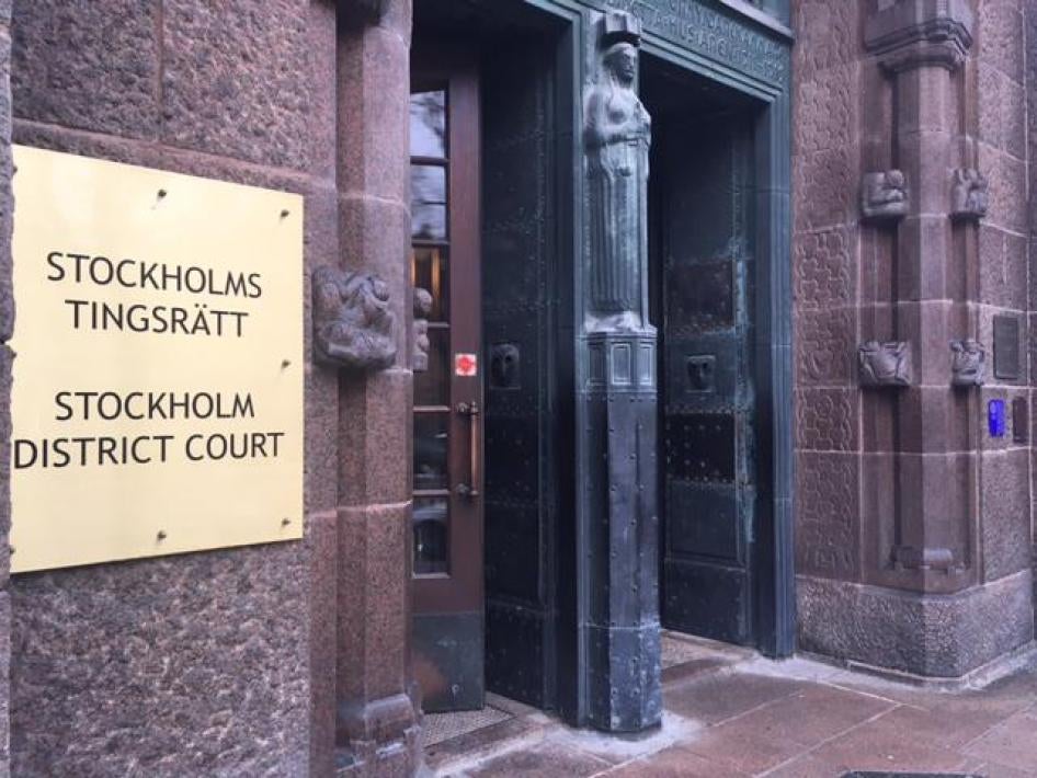 Stockholm District Court, where most of Sweden’s war crimes cases are adjudicated.