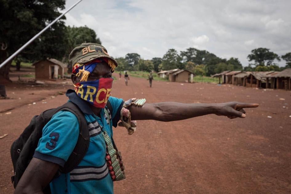 Anti-Balaka fighters in Gambo, Mboumou province, Central African Republic, on August 16, 2017. 