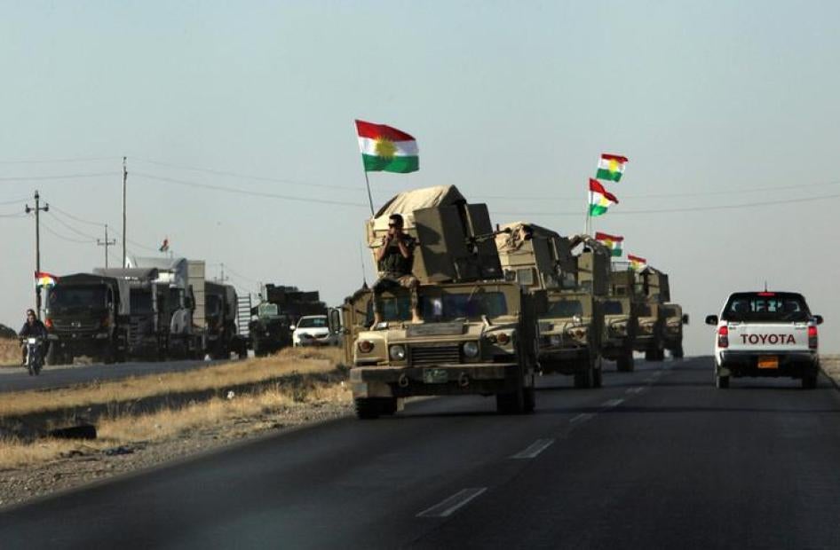 آليات قوات البشمركة التابعة لحكومة إقليم كردستان على الطريق بين كركوك وأربيل، العراق 20 أكتوبر/تشرين الأول 2017. © 2017 رويترز