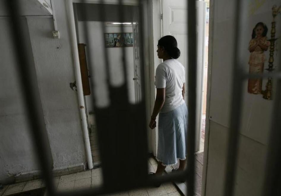 A migrant domestic worker in a shelter east of Beirut, Lebanon, March 15, 2010. 