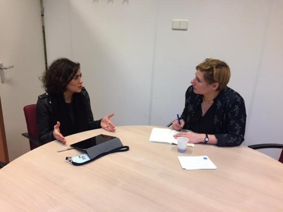 Sadet Karabulut ( SP) en Anna Timmerman (HRW)