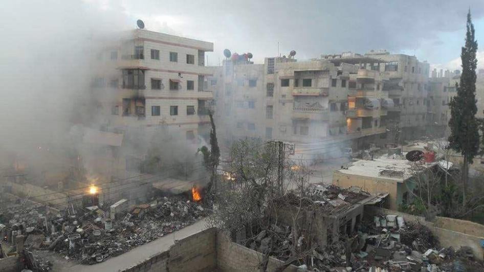 El uso de armas incendiarias en Guta Oriental, Siria, en marzo de 2018, causó más de 260 muertes civiles.