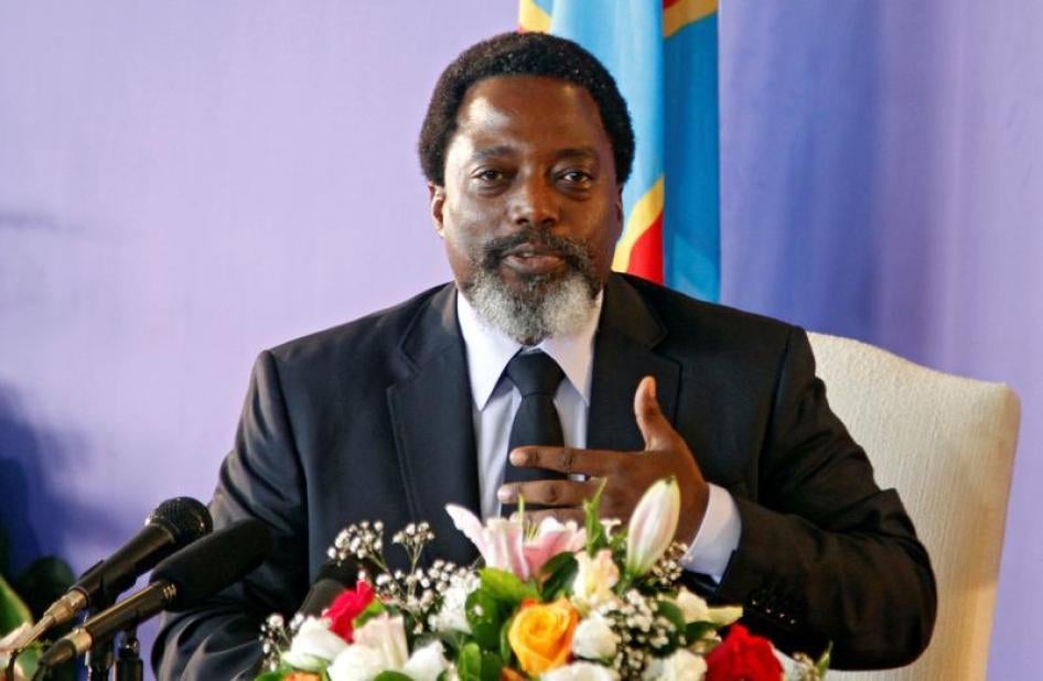 ​Le président de la République démocratique du Congo, Joseph Kabila, tient une conférence de presse à Kinshasa, le 26 janvier 2018.