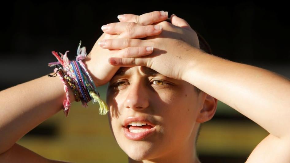 Emma Gonzalez, a senior at Marjory Stoneman Douglas High School, speaks to the media after calling for more gun control at a rally three days after the shooting at her school, in Fort Lauderdale, Florida, U.S. February 17, 2018. REUTERS/Jonathan Drake