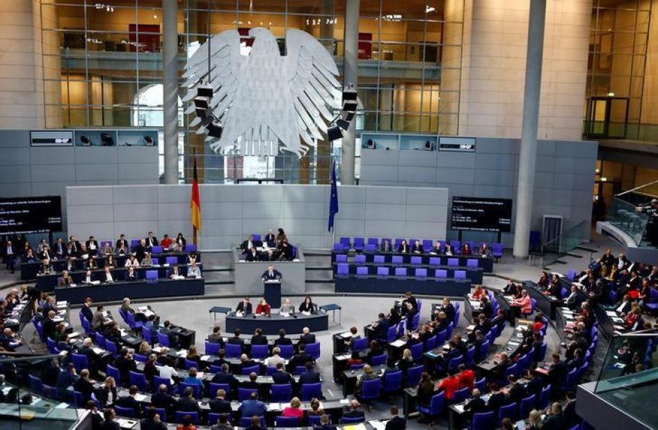 Session of the German lower house of Parliament, Bundestag, in Berlin, February 1, 2018.