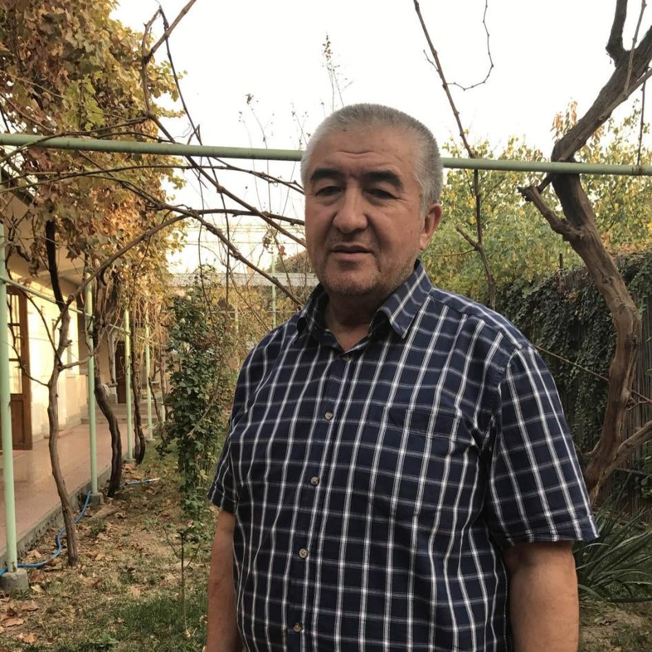 Uzbek author Nurullo Otakhanov, currently under house arrest, having returned to Uzbekistan from Turkey in September 2017 only to face arrest at the airport on “extremism charges”. Tashkent.