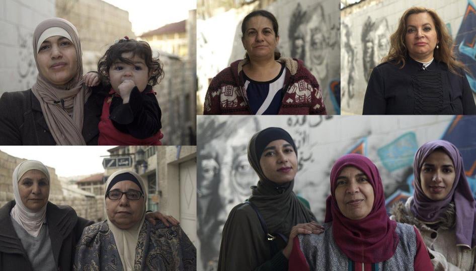 أمهات أردنيات لأولاد غير مواطنين في عمان، 9 مارس/آذار 2018. © 2018 أماندا بايلي/هيومن رايتس ووتش