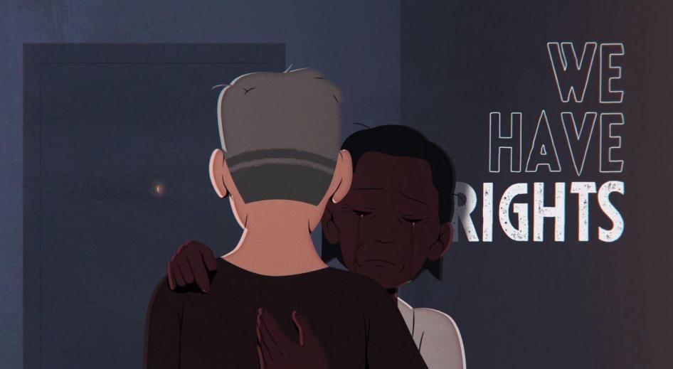 لقطة من فيديو في حملة "لدينا حقوق".
