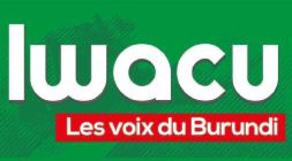 Logo du journal indépendant burundais Iwacu, affichant son slogan « Les voix du Burundi ».