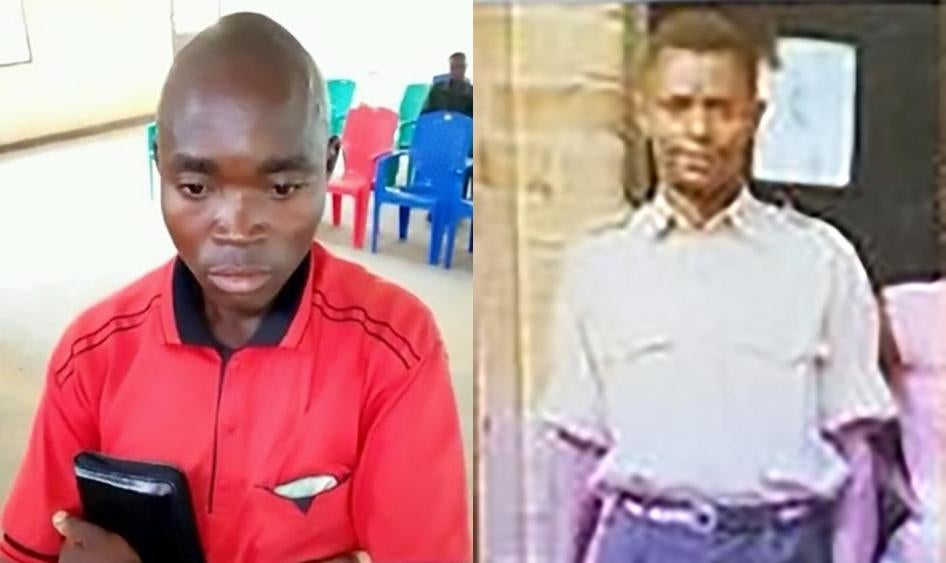 Simon Bizimana (à gauche) est décédé en mars 2018, probablement des passages à tabac subis alors qu’il était détenu pour avoir refusé de se faire inscrire pour voter au Burundi. Des membres de la ligue des jeunes du parti au pouvoir ont tué Dismas Sinzink