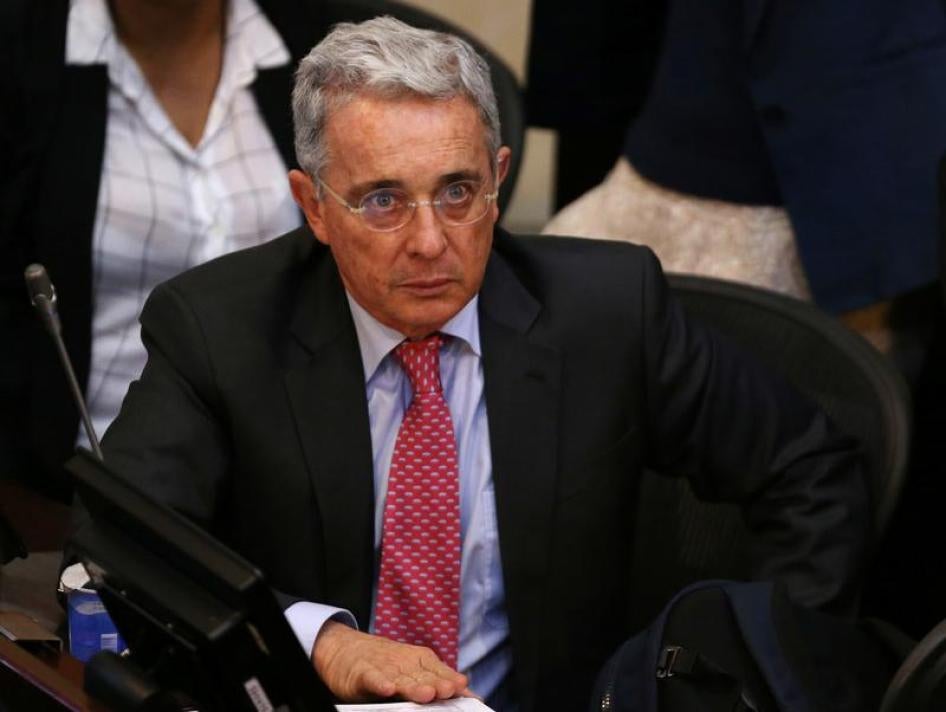 Alvaro Uribe, Colombia's former president, attends a debate as a senator at the Congress in Bogota, Colombia, October 3, 2016. © 2016 Reuters