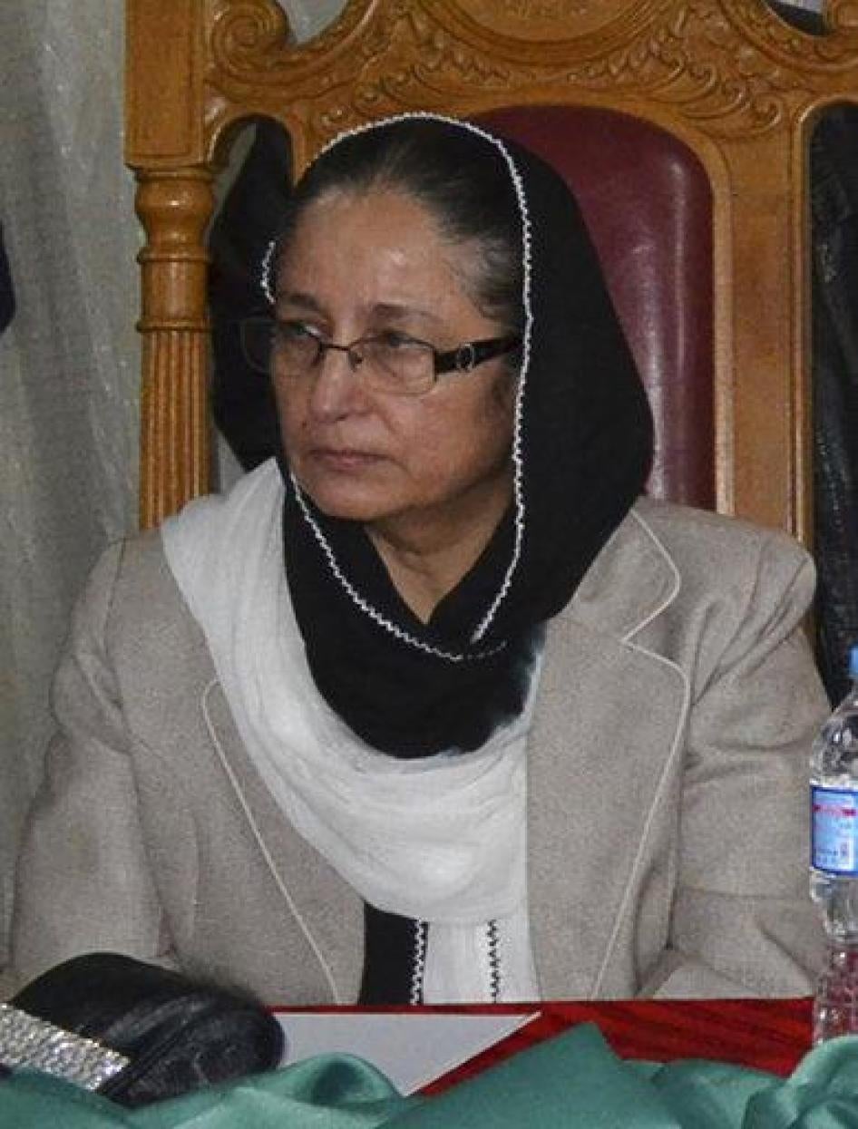 Judge Tahira Safdar sits in court in Quetta, Pakistan, November 23, 2015.