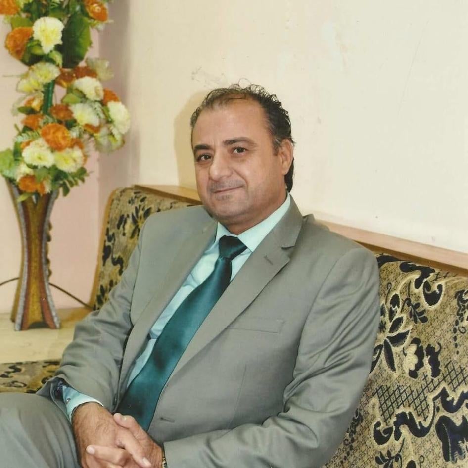 Unknown assailants fatally shot lawyer Jabbar Mohammed Karam al-Bahadli, who was petitioning for the release of those detained in the protests, on July 23, 2018, in Basra City in a drive-by attack. © 2018 Private.